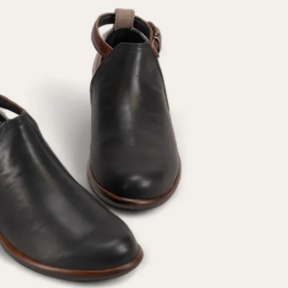 [ Naot Aura Kamsin Black Raven & Taupe Two Tone Leather Ankle Booties ] 39 | 8 - Picture 6 of 15